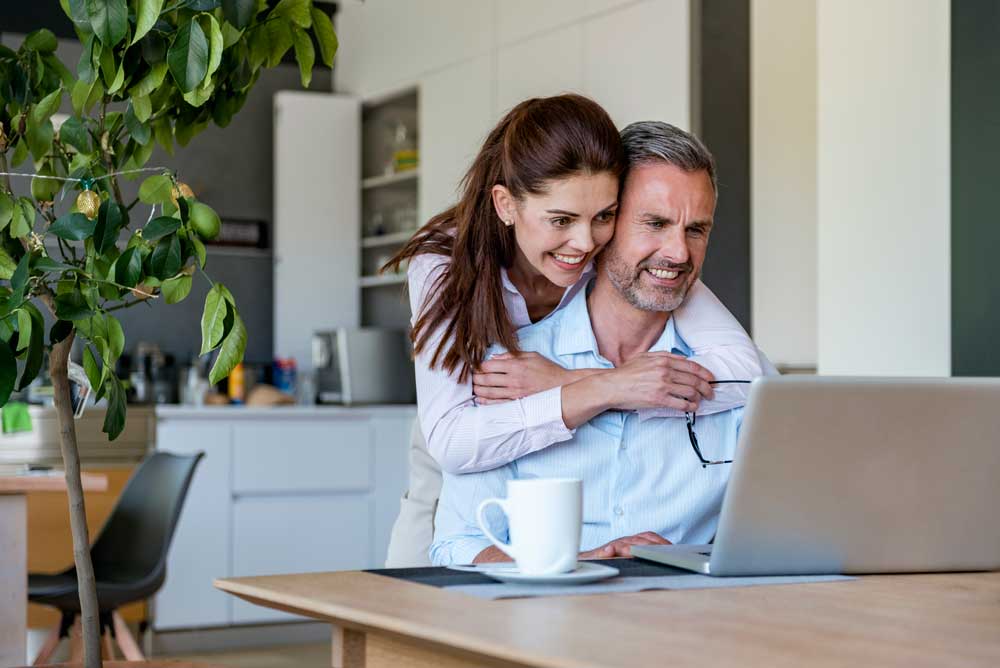 Couple happy about loan